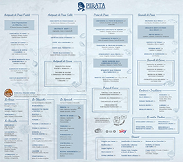 menu ristorante e pizzeria Pirata